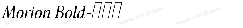 Morion Bold字体转换